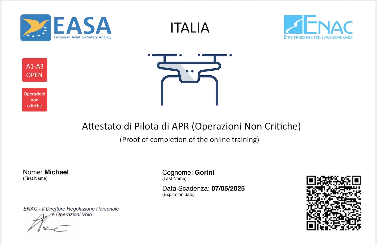 Patentino drone APR ENAC: esame online a basso costo, guida completa