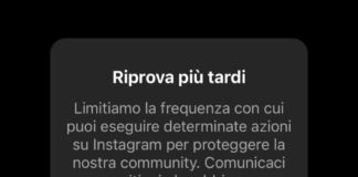Limitiamo la frequenza con cui puoi eseguire determinate azioni instagram