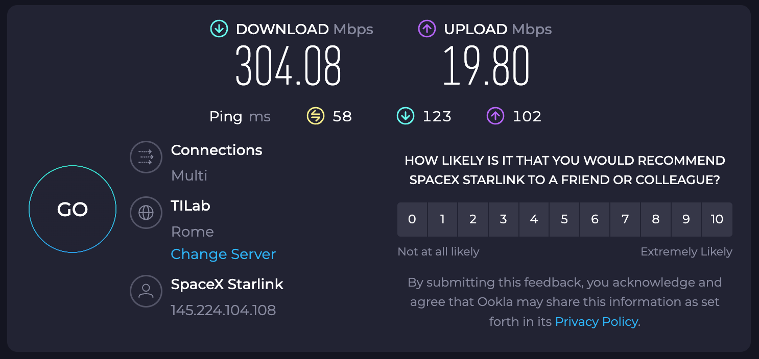 starlink-speedtest