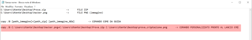 Tutorial 4 - come nascondere file in foto/immagini