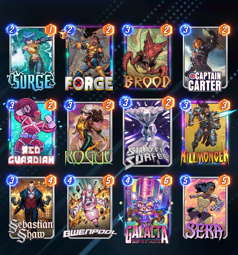 marvel snap migliori deck surfer